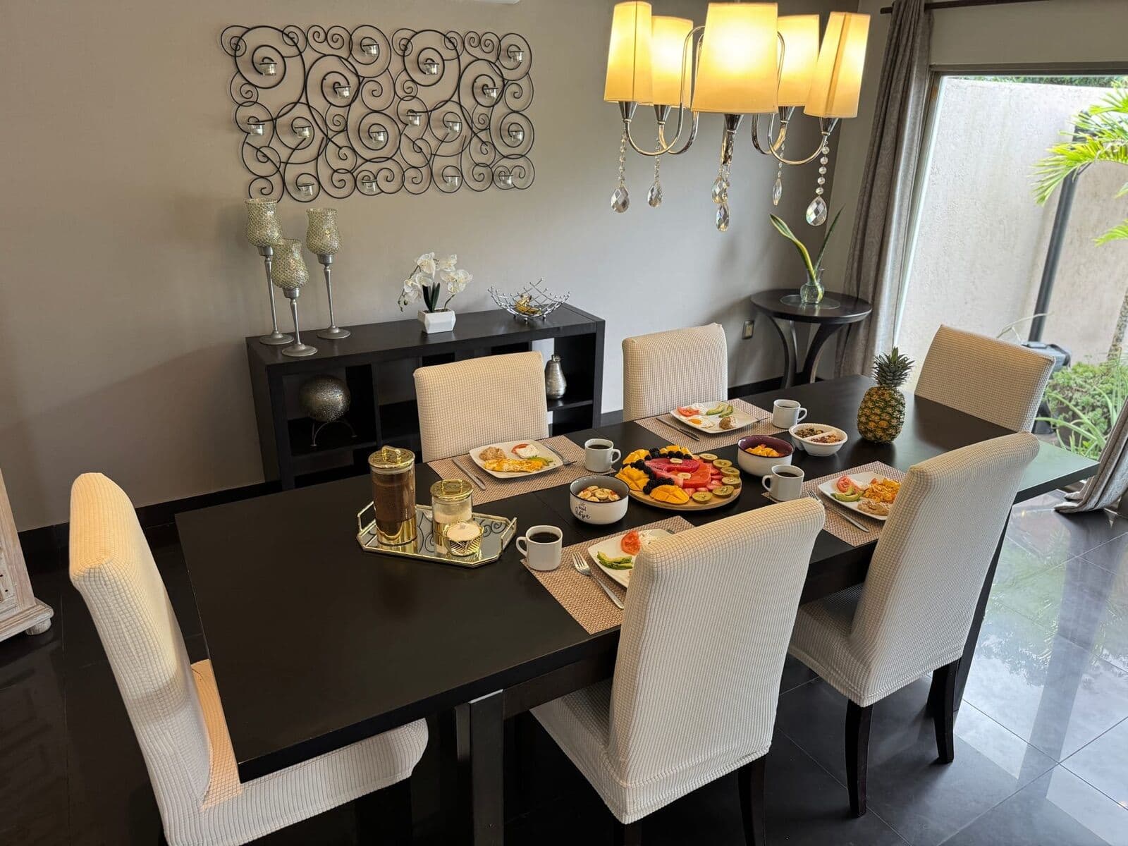 Fresh breakfast spread prepared daily